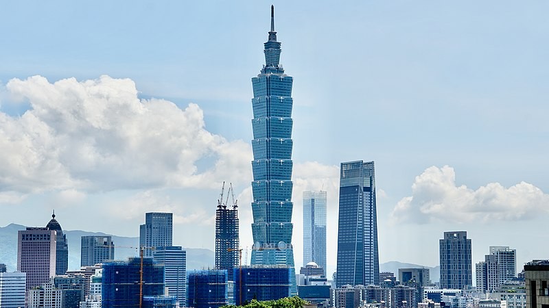 Taipei skyline.（Wikimedia Commons photo）