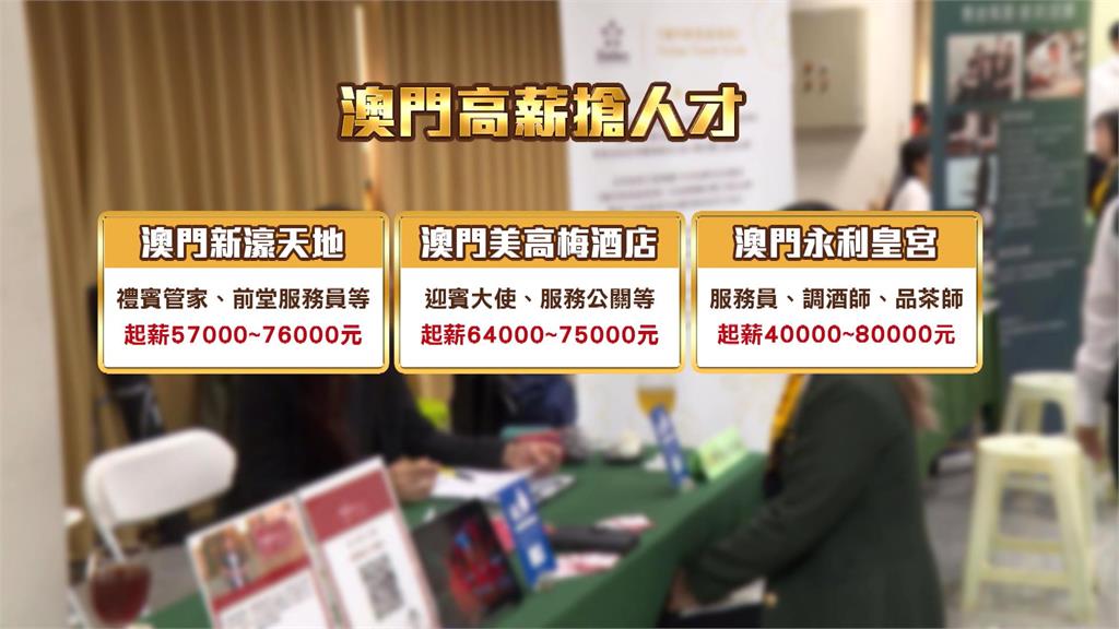 澳門三家酒店跨海徵才，主要開出迎賓和飯店服務相關職缺。（圖片提供：民視新聞網）