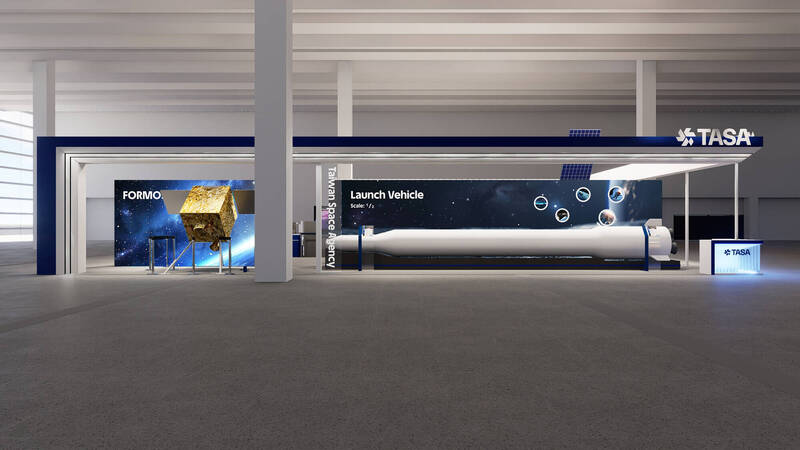 TASTI EXPO的TASA館以福衛八號為主題，展出光學遙測衛星的元件與酬載。（圖片提供：國家太空中心提供）